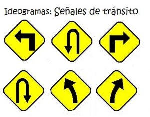 Origen de la escritura para niños: señales de tránsito ideogramas
