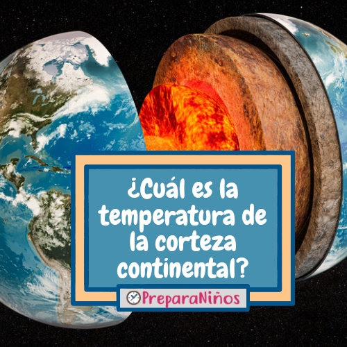 ¿Cuál es la temperatura de la corteza continental en Celsius?